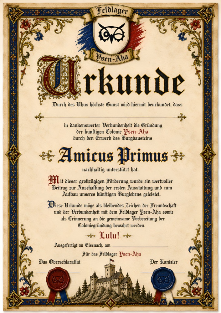 Urkunde Amicus Primus